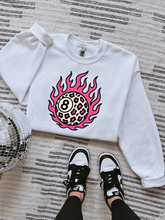 Load image into Gallery viewer, Pink Leopard 8 Ball TEE or CREWNECK
