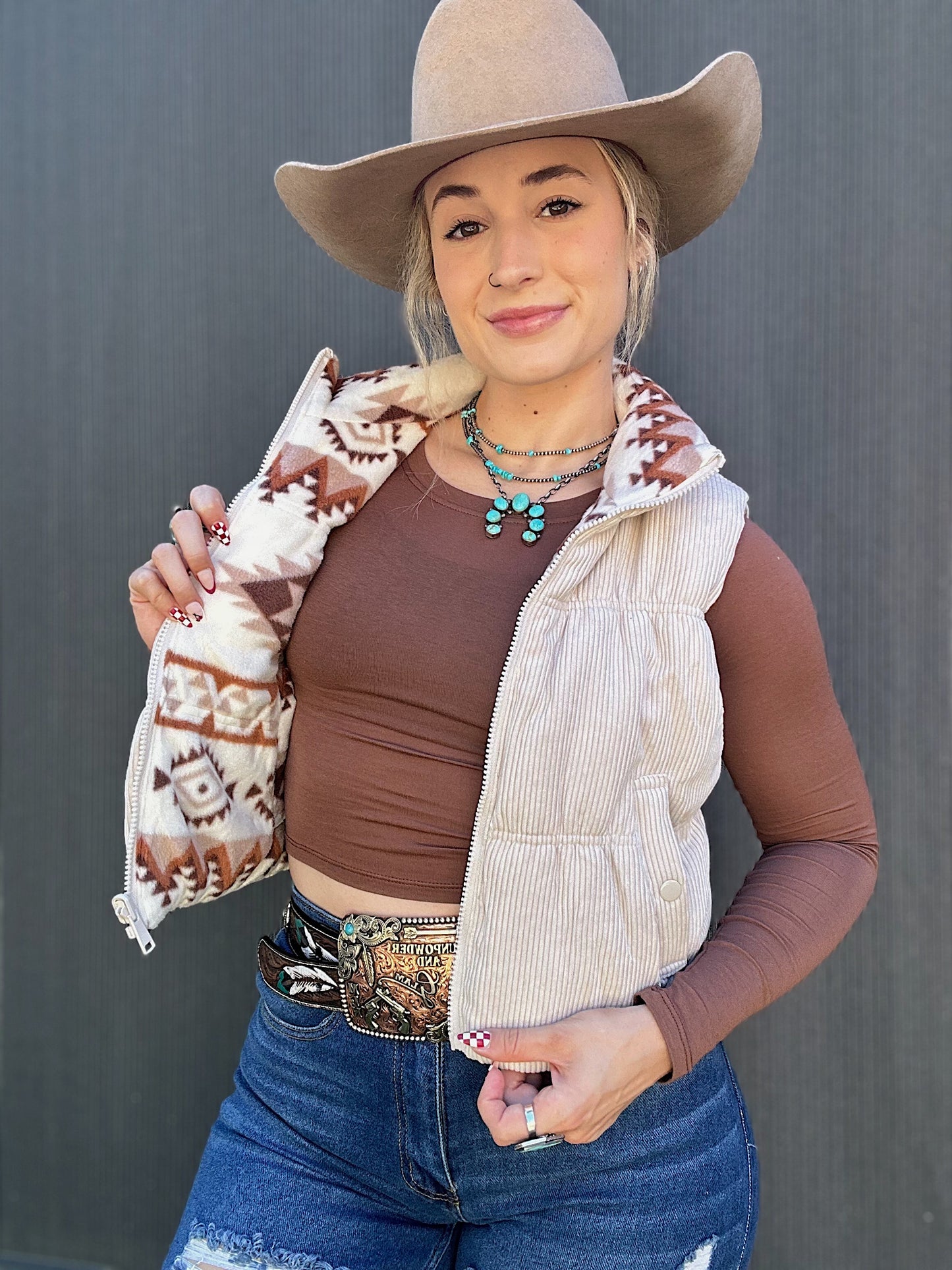 Reversible Aztec Vest
