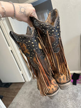 Load image into Gallery viewer, Corral Leopard Fringe Cowboy Boots Size 8.5
