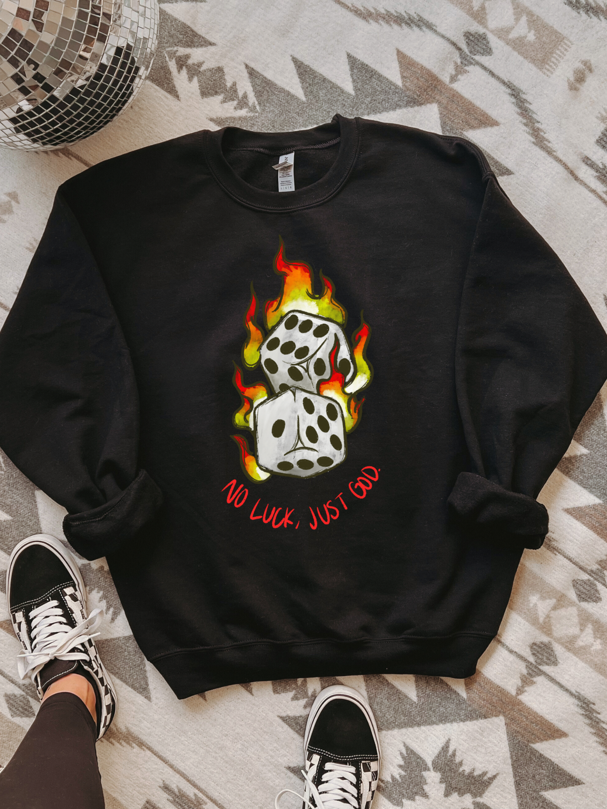 No Luck, Just God Crewneck