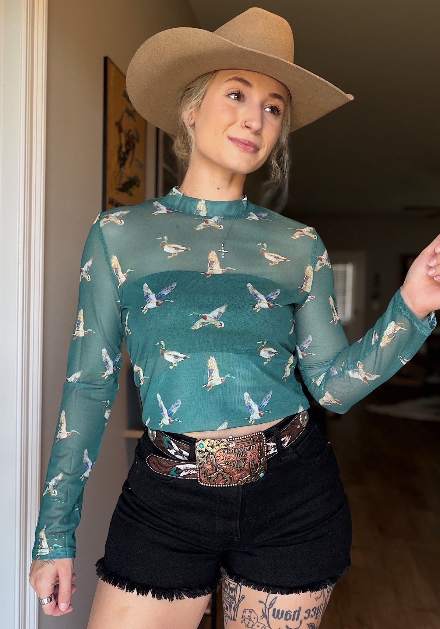 The Mallard Mesh Top