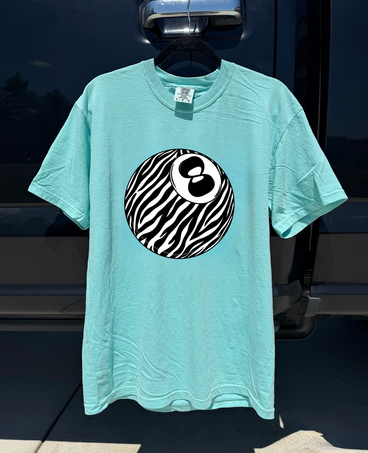 Zebra 8 Ball COMFORT COLORS TEE