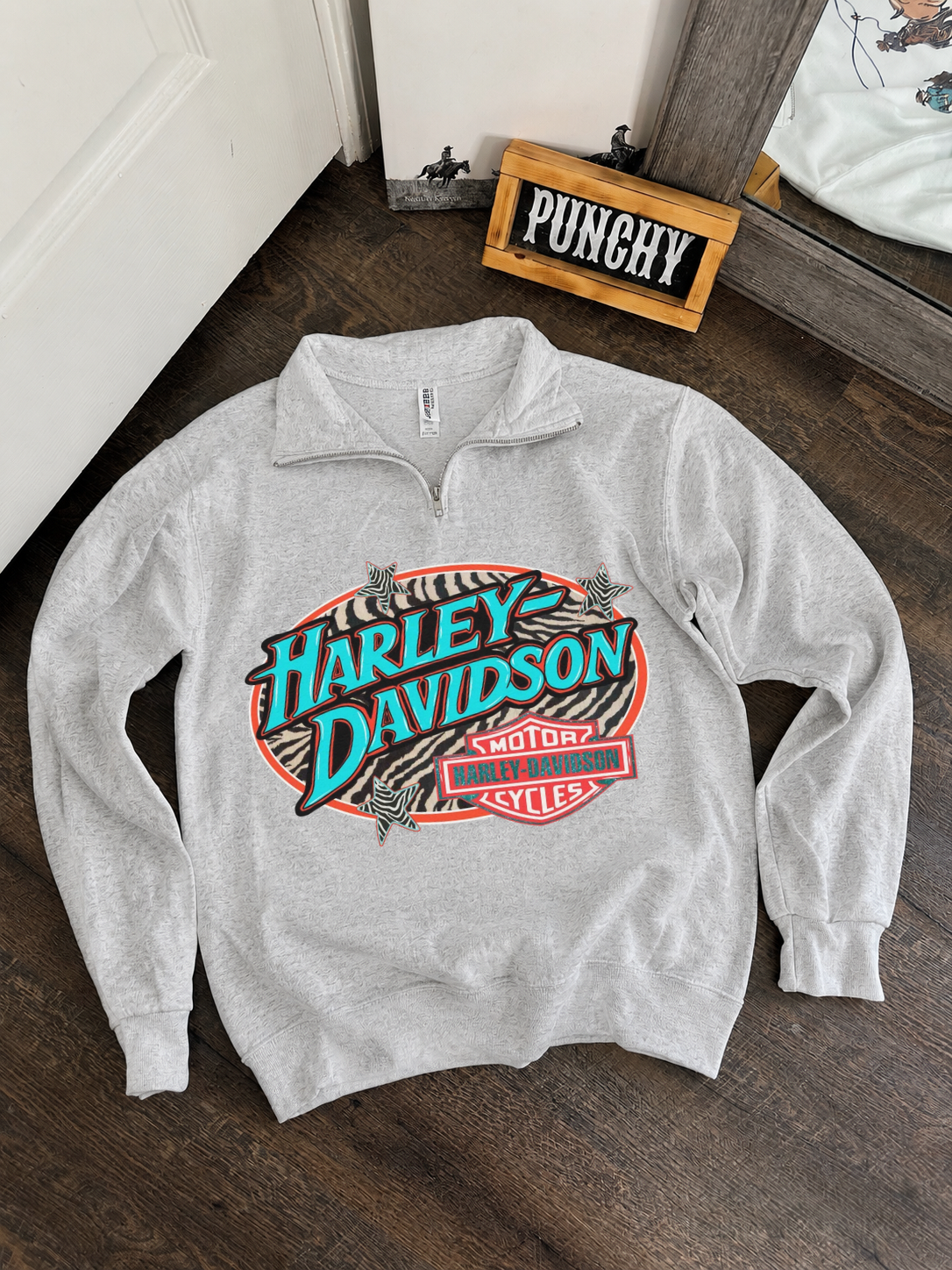 Zebra Harley Quarter Zip