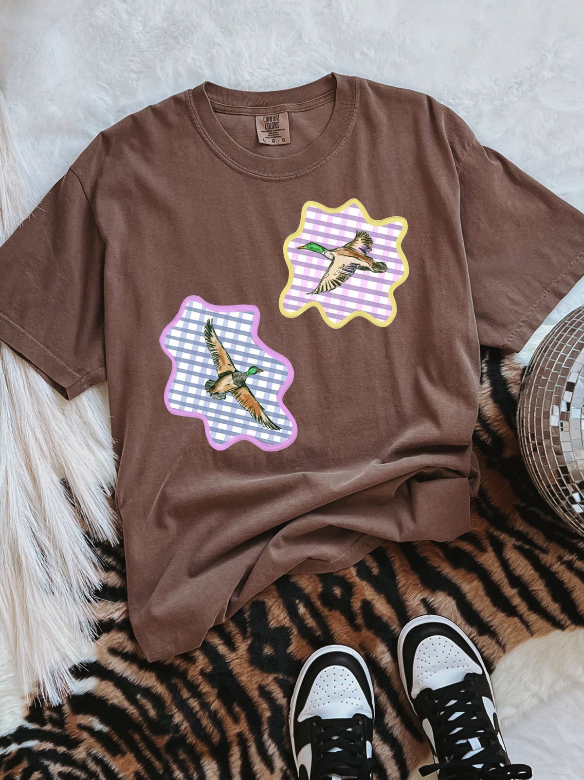 Gingham Mallards COMFORT COLORS TEE