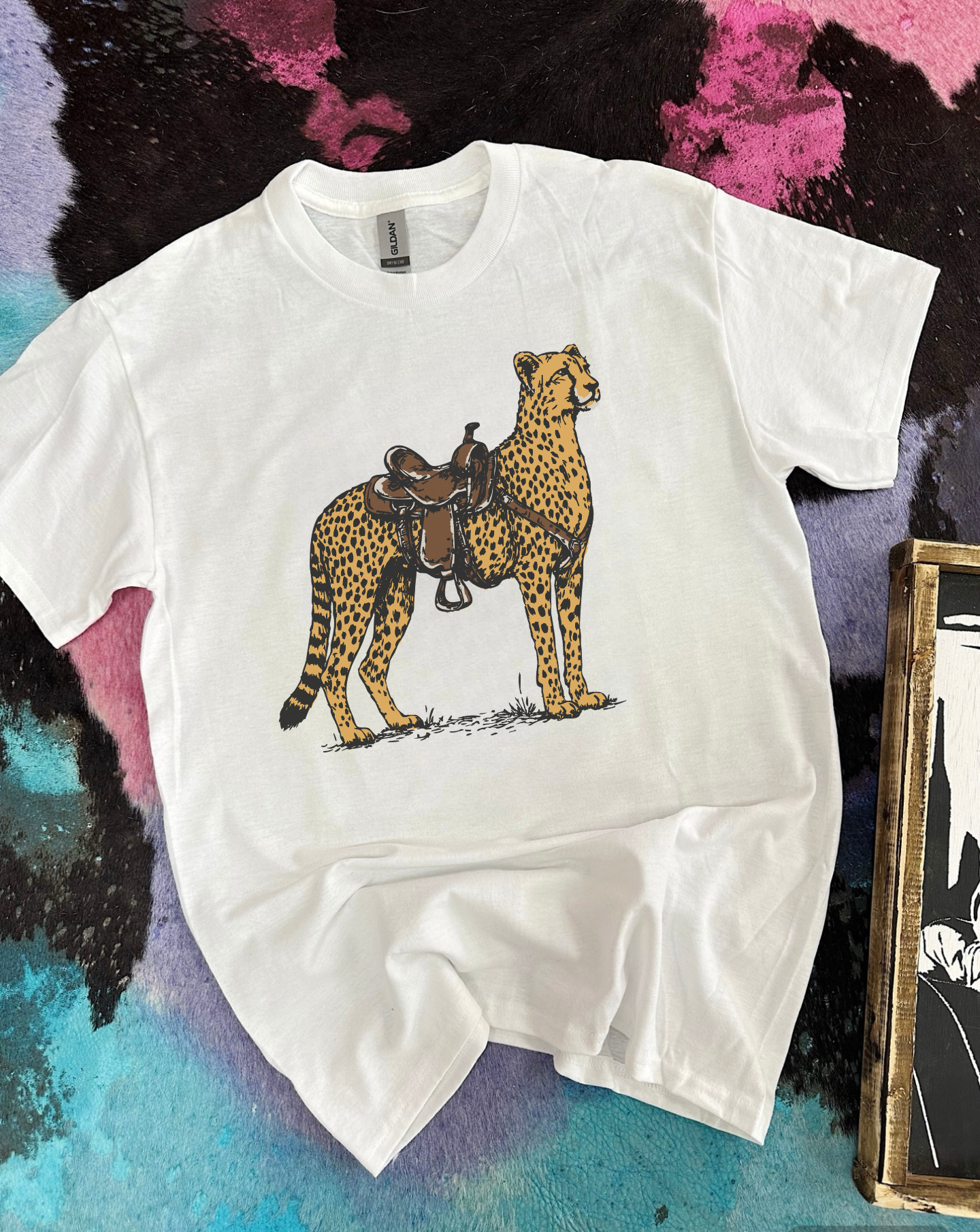 Cheetah Cowboy Tee or Crewneck