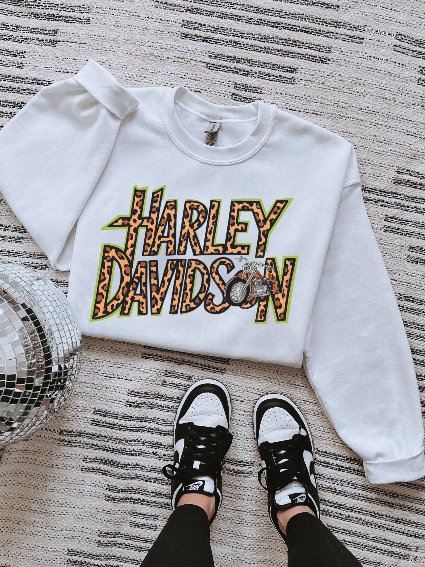 Leopard Harley TEE or CREWNECK