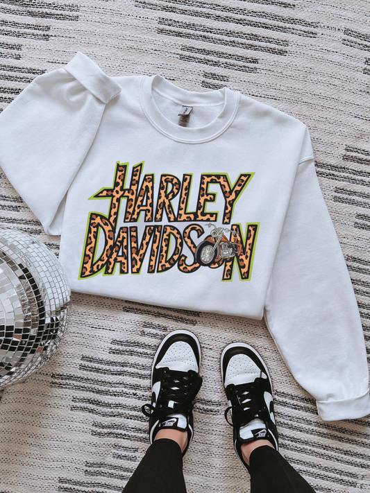 Leopard Harley TEE or CREWNECK