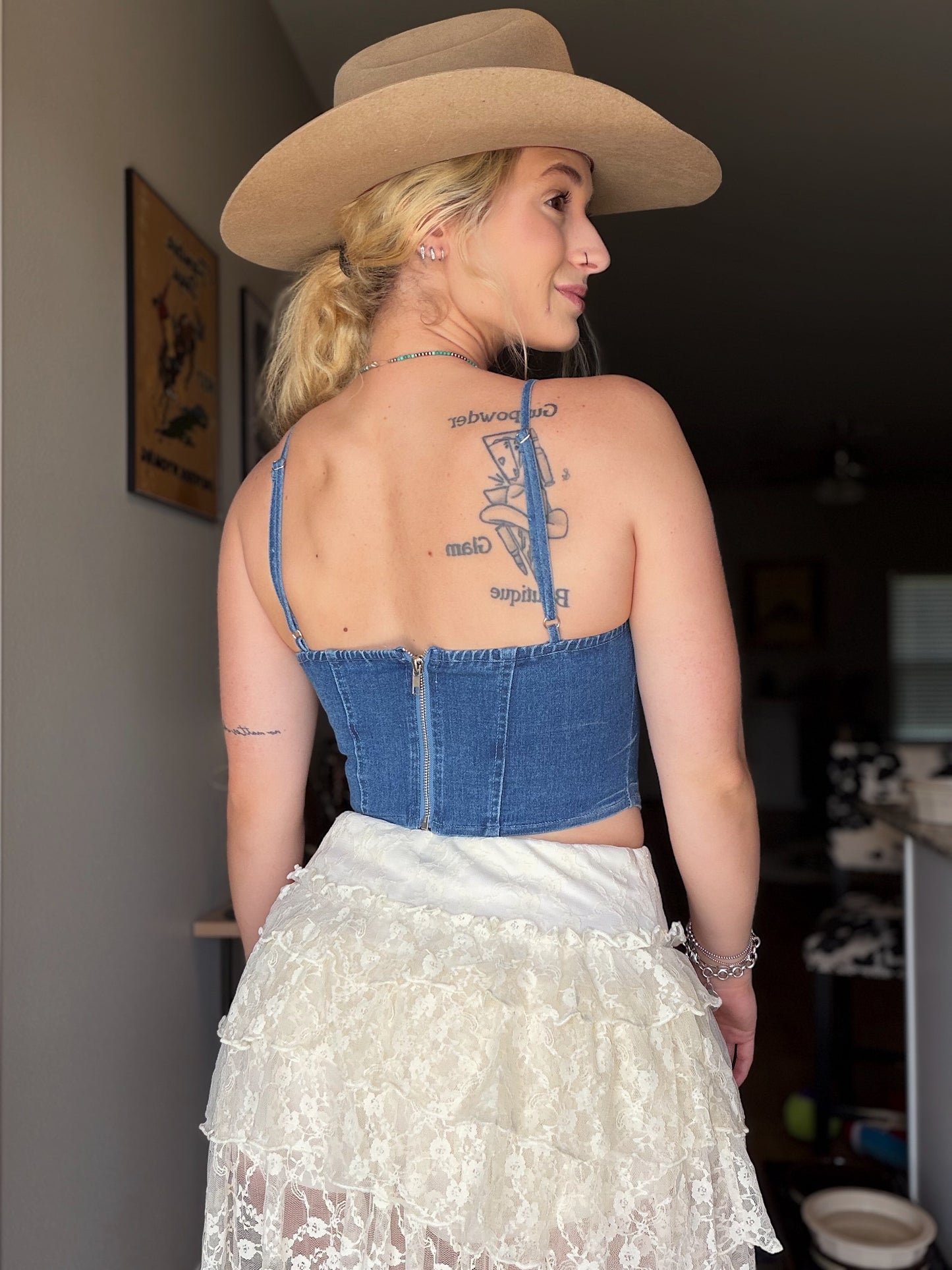 Denim Corset Tank