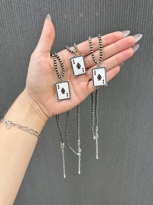 Ace of Spades Card Necklace