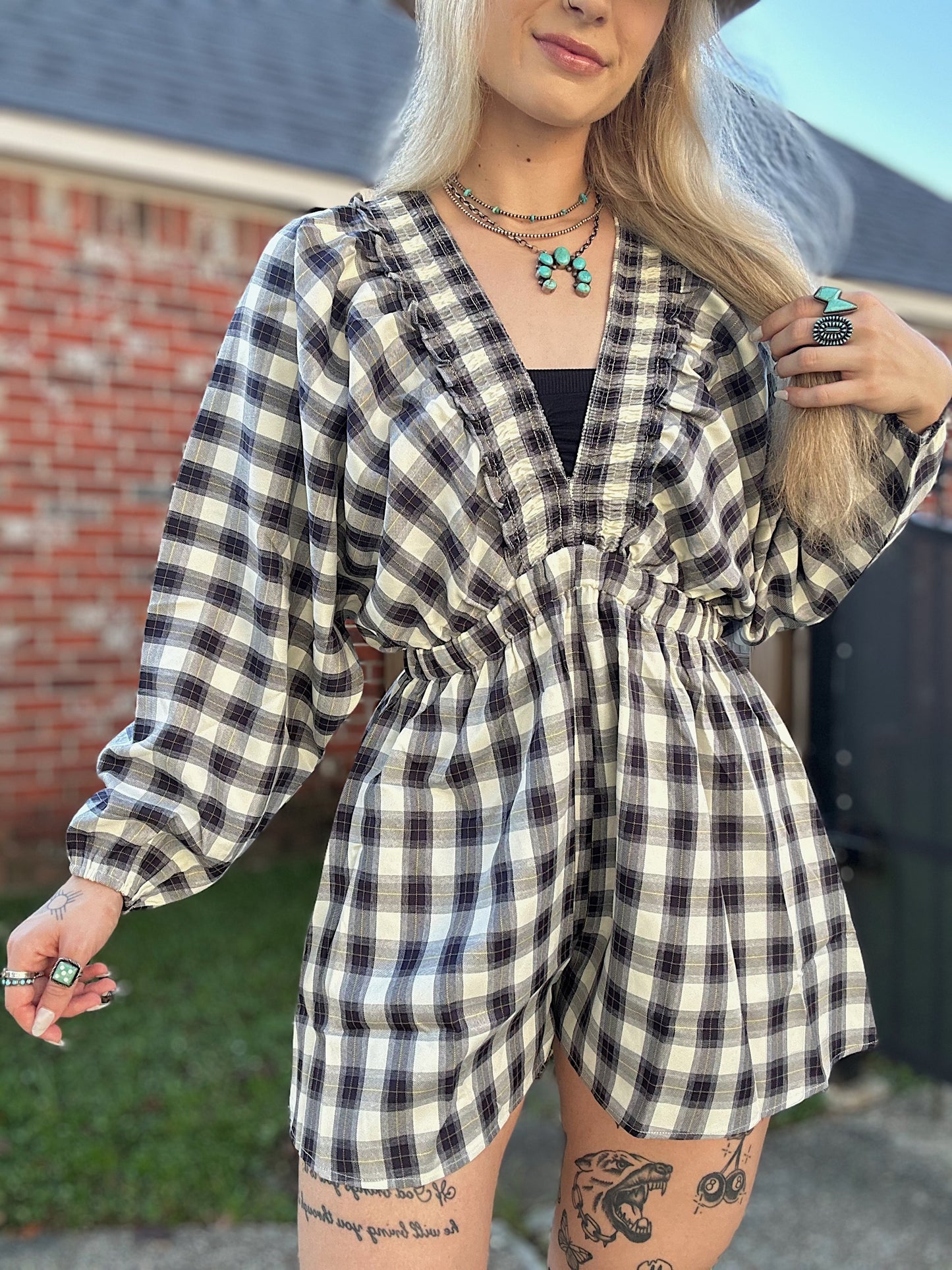 The Plaid Romper