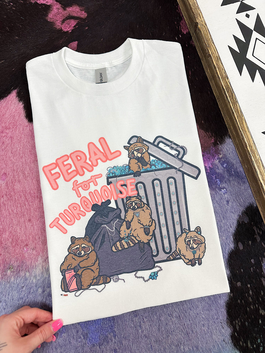 Feral for Turquoise TEE or CREWNECK