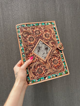 Load image into Gallery viewer, Tooled Leather Bible Cover (Style 9)

