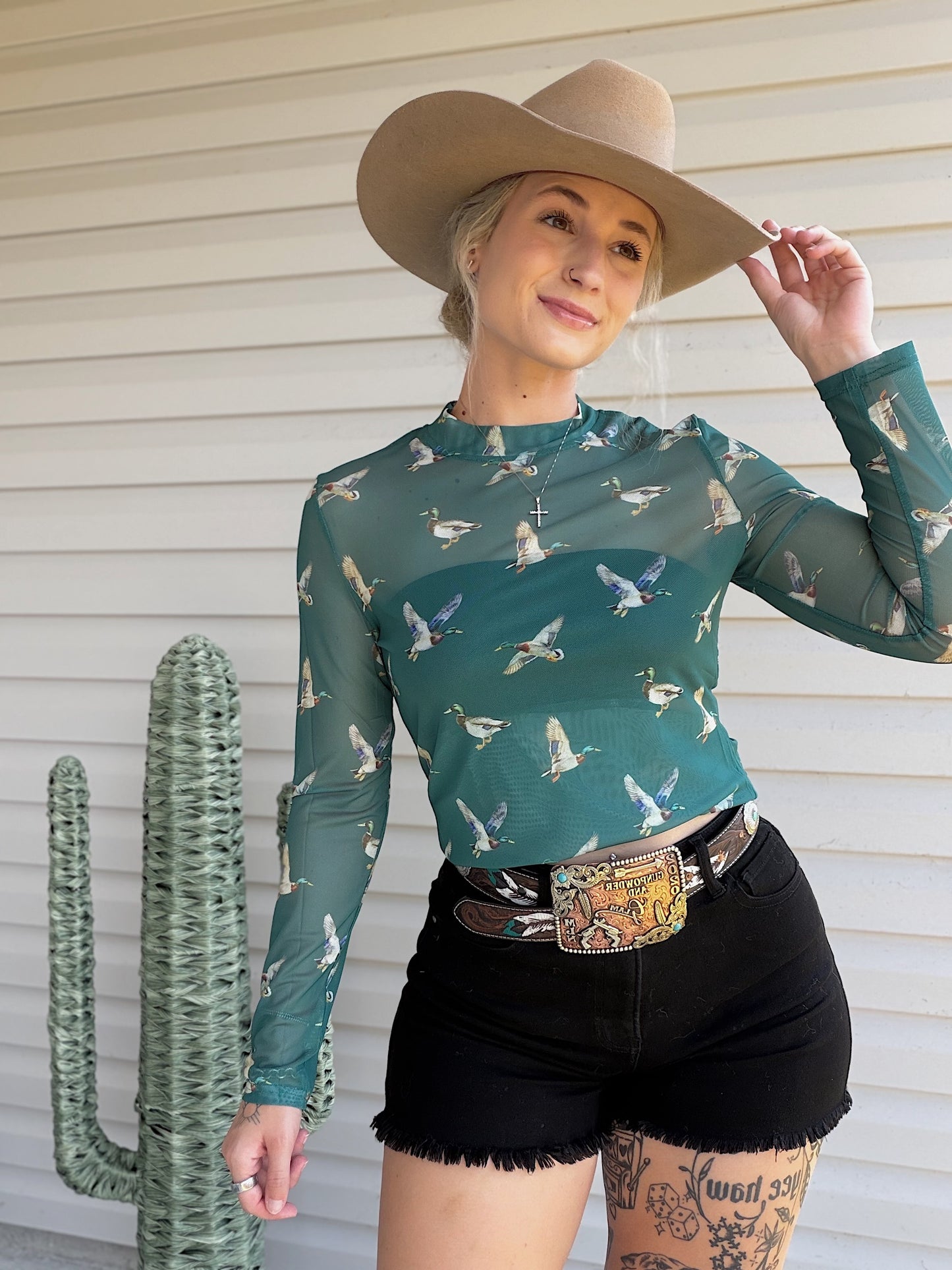 The Mallard Mesh Top