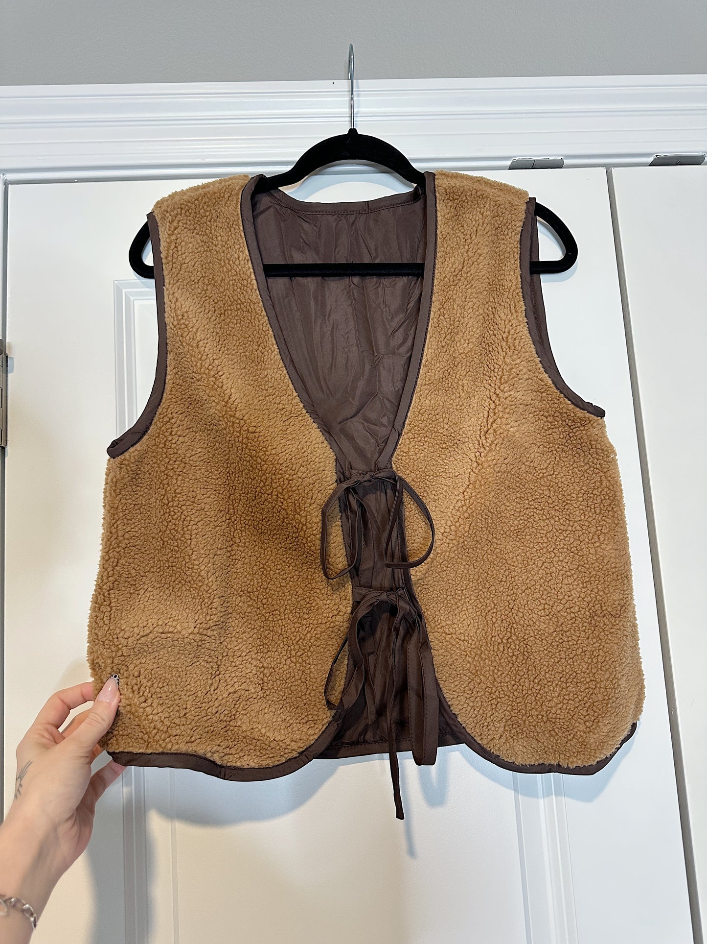 The Teddy Front Tie Vest