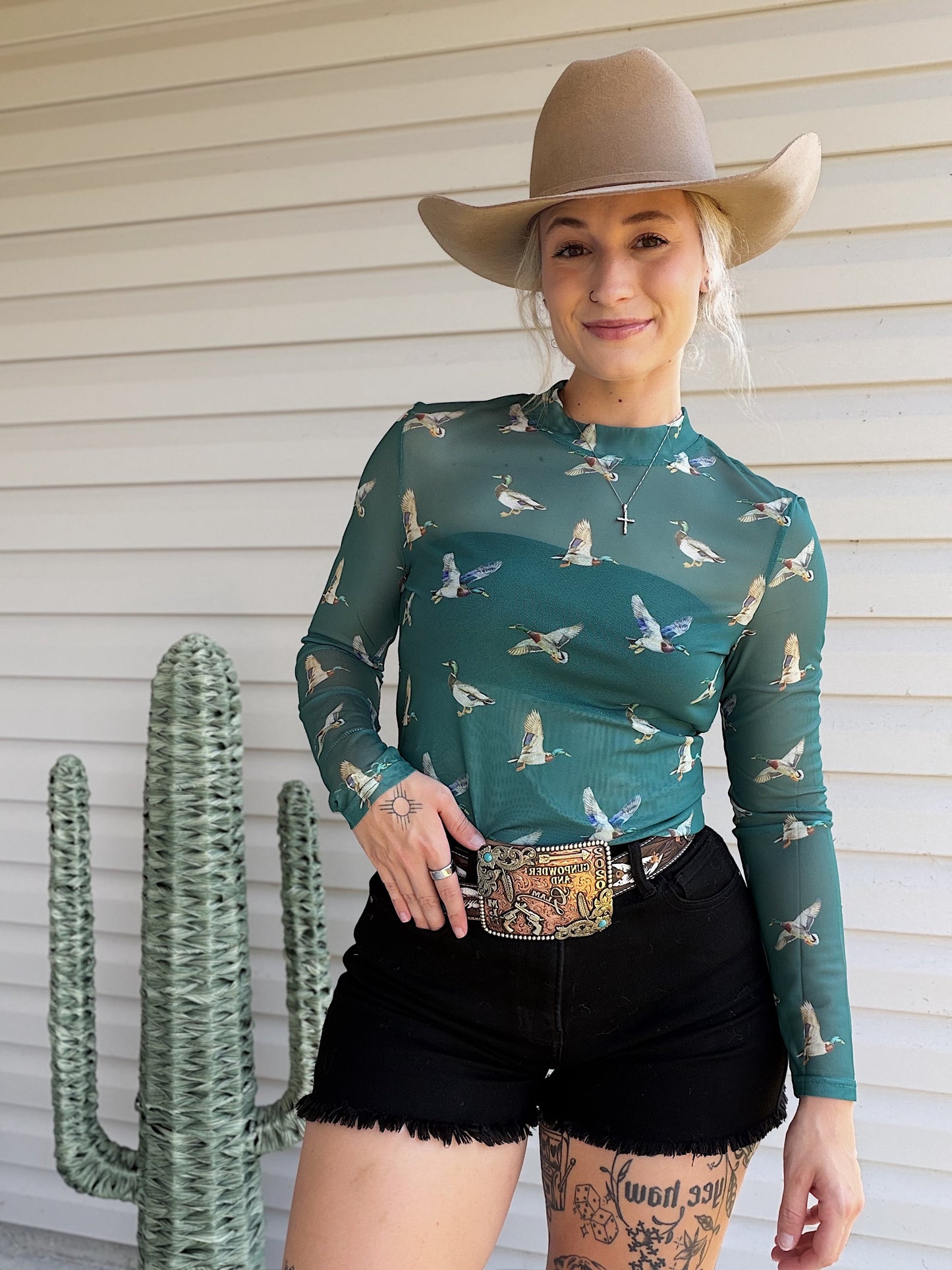 The Mallard Mesh Top