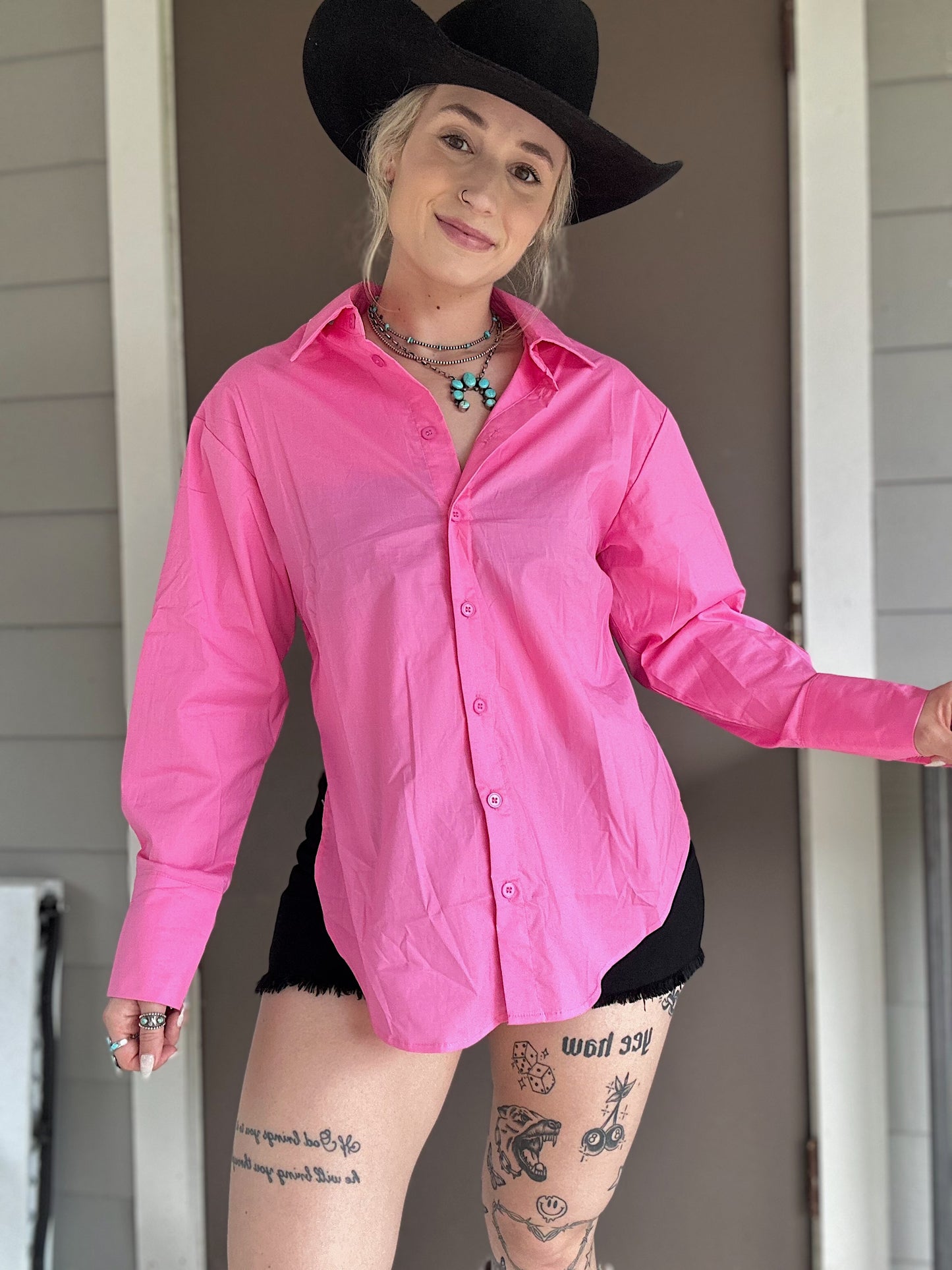 Open Back Button Down