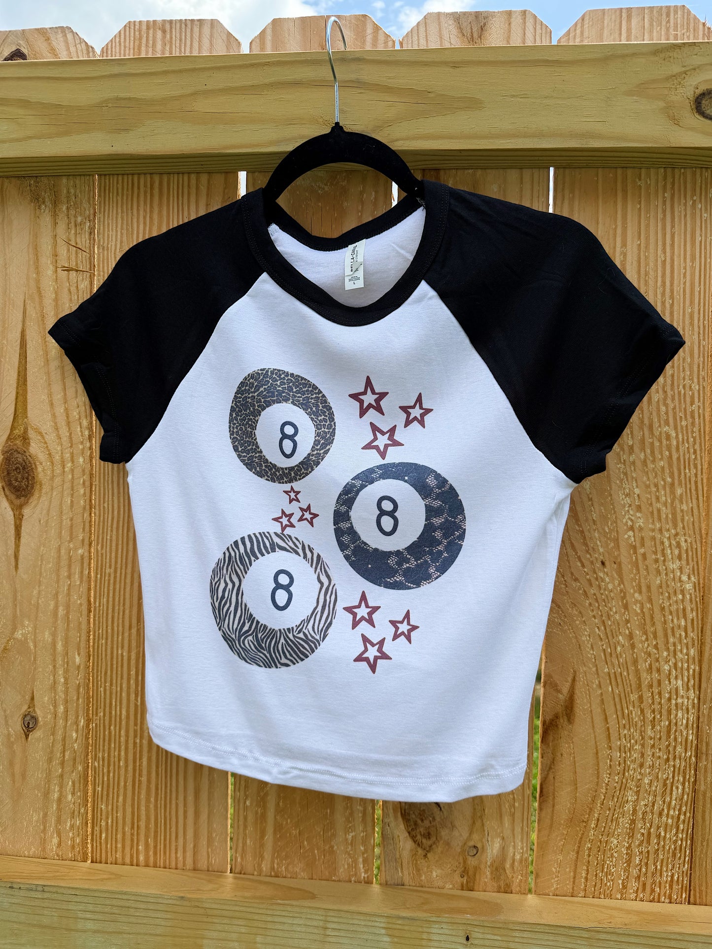 Animal Print 8 Ball Baby Tee