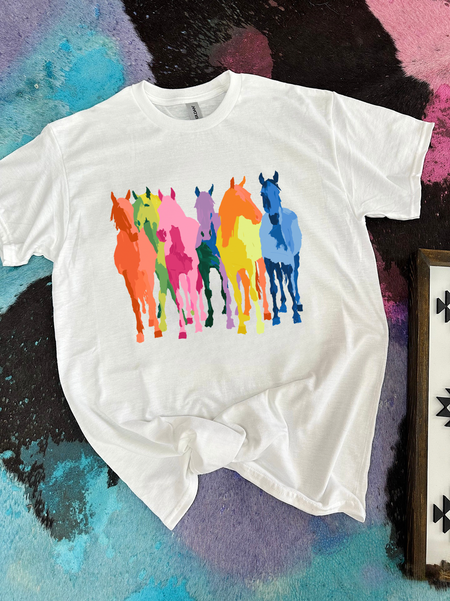 Neon Horses TEE or CREWNECK