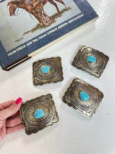 Load image into Gallery viewer, Genuine Turquoise Belt Buckle
