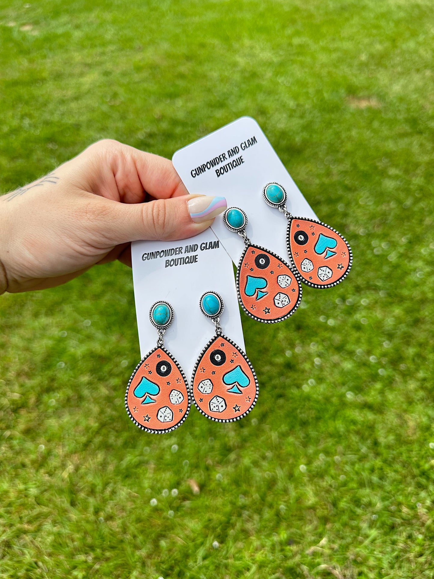 Leather Earrings (Dice)