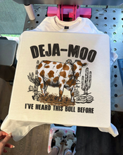 Load image into Gallery viewer, Deja-Moo Tee or Crewneck
