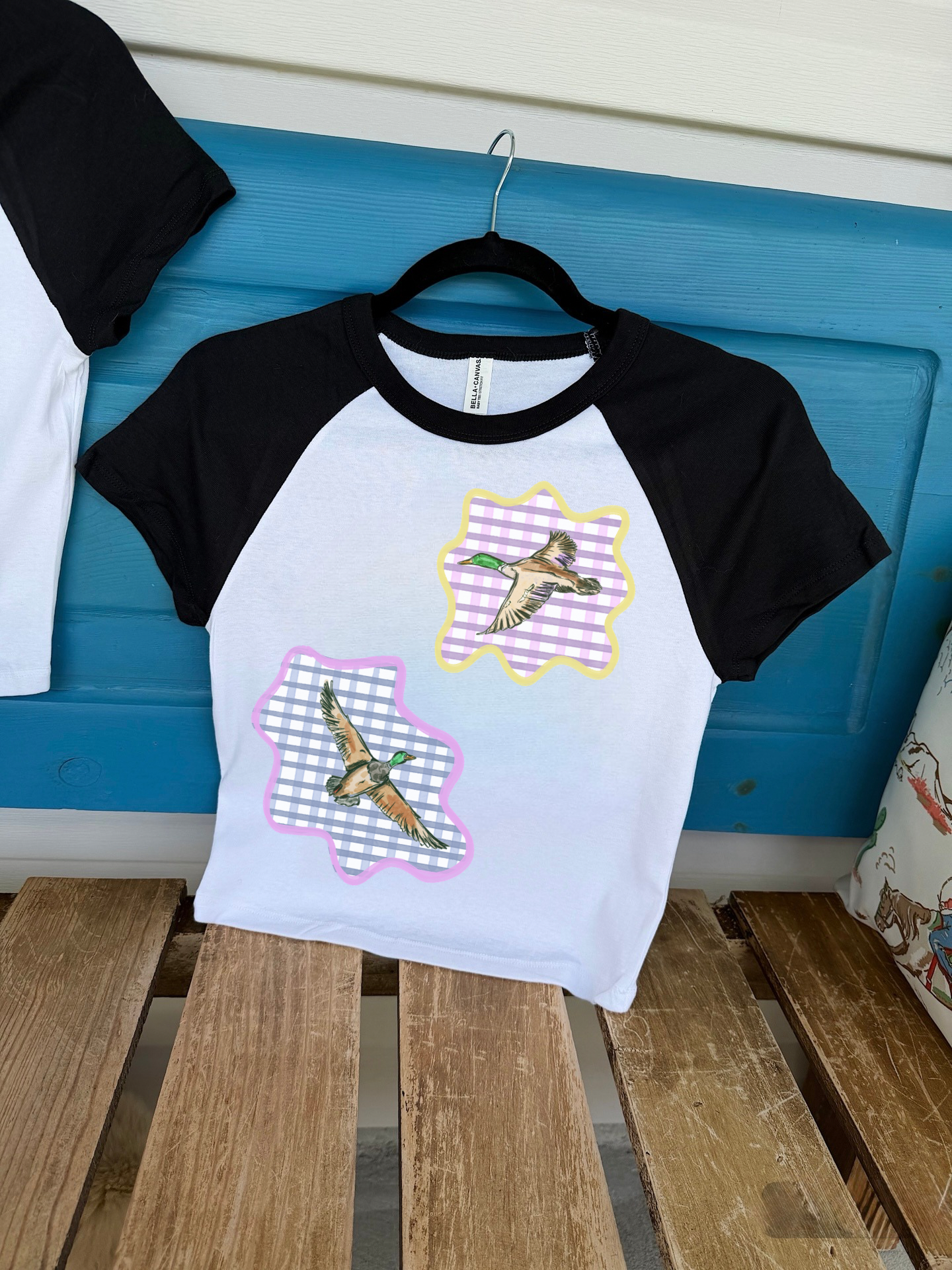 Gingham Mallards Baby Tee