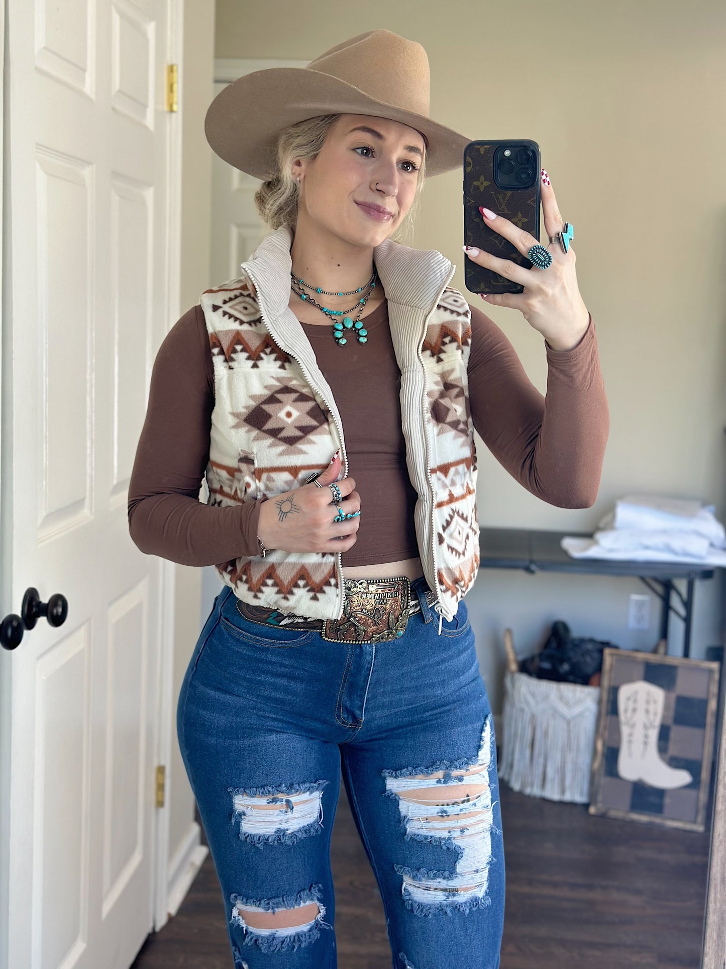 Reversible Aztec Vest