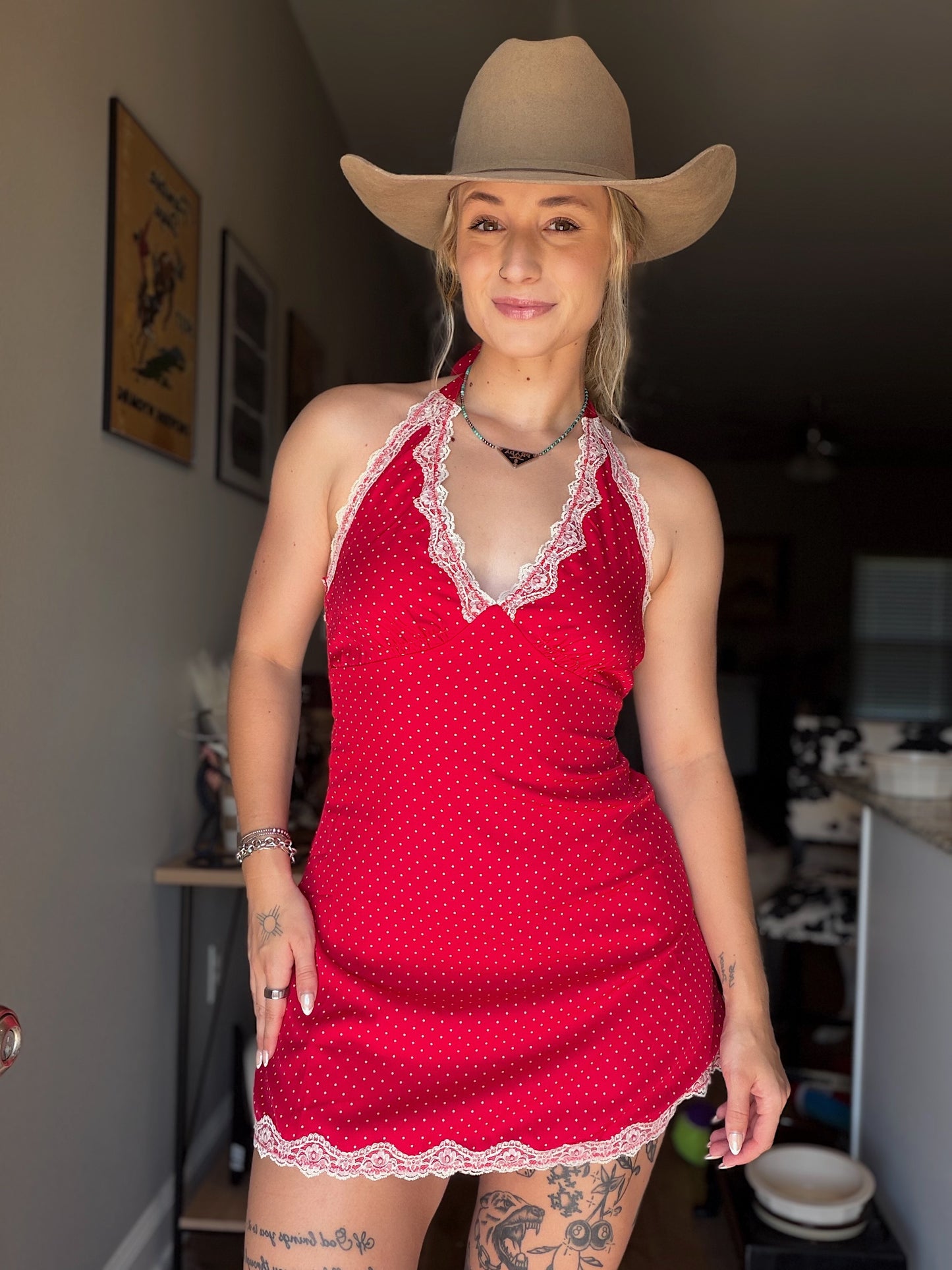 Red Polka Dot Mini Dress