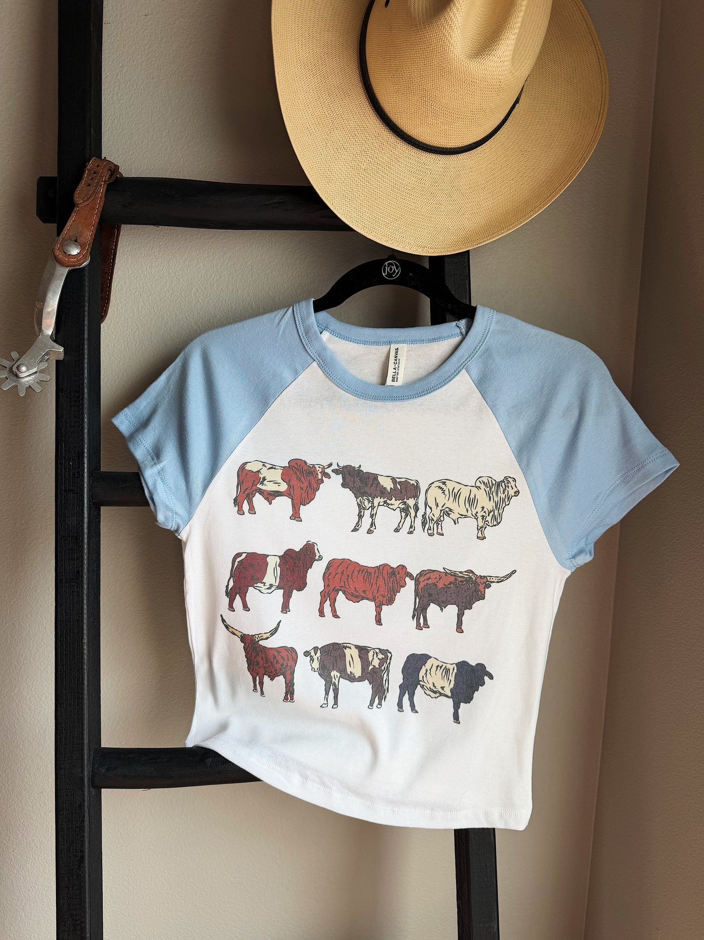 Cattle Collage Baby Tee