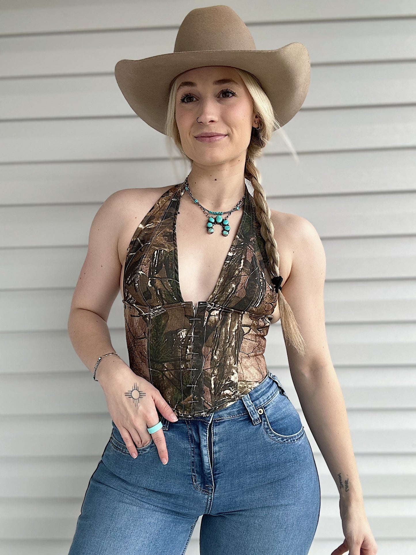 Camo Halter Top