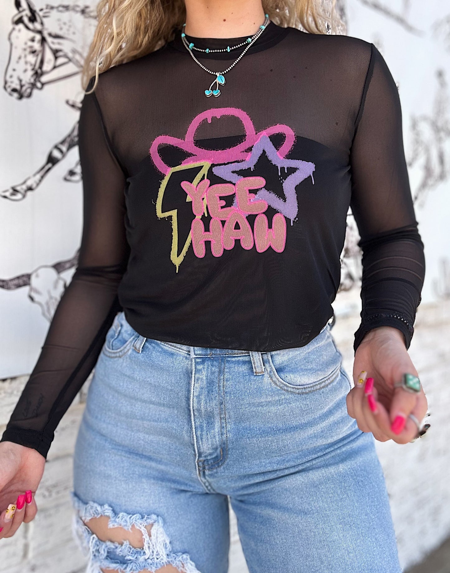The YeeHaw Mesh Top