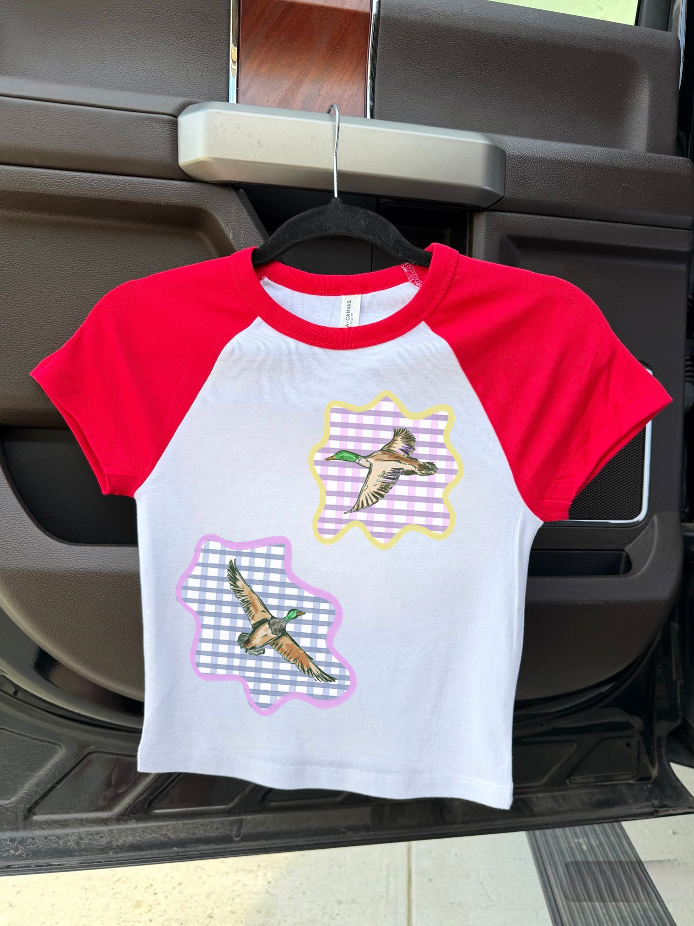 Gingham Mallards Baby Tee