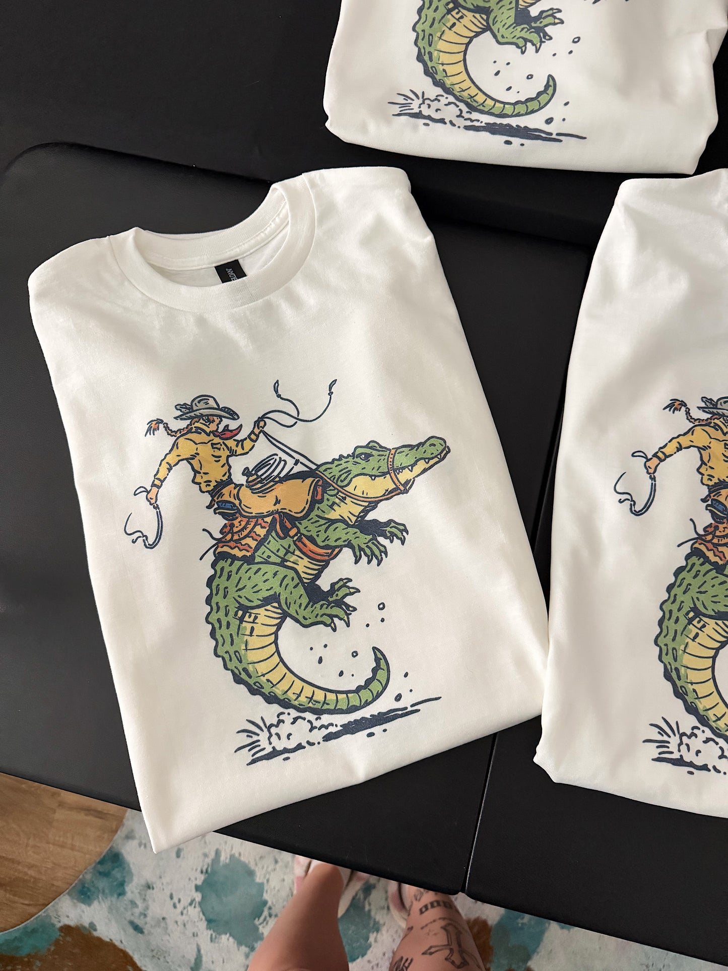 Alligator Cowboy Tee or Crewneck