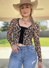 Load image into Gallery viewer, Cheetah Girl Front Tie Blouse
