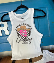 Load image into Gallery viewer, Lonely Cowboy Cropped Tank
