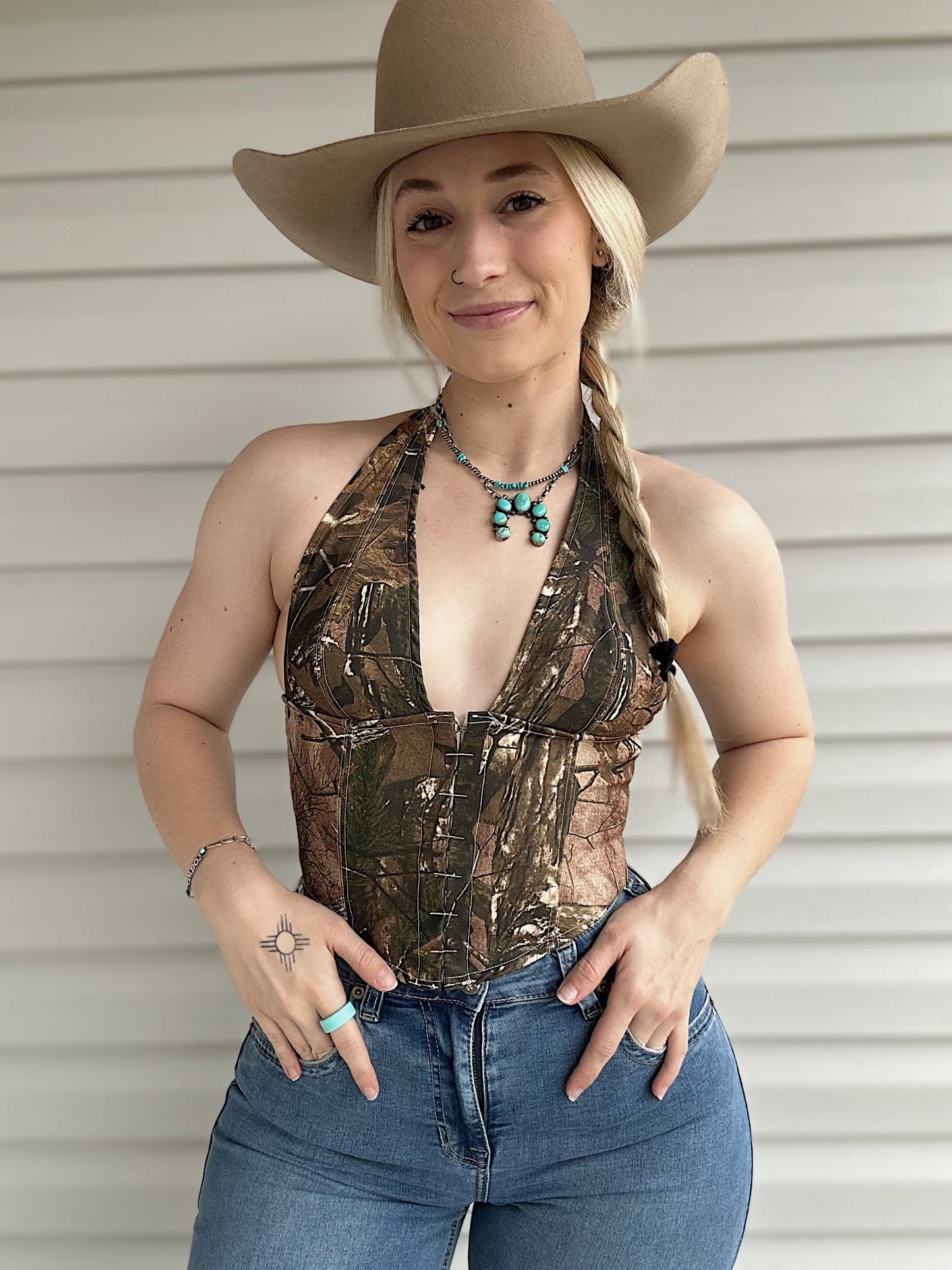 Camo Halter Top