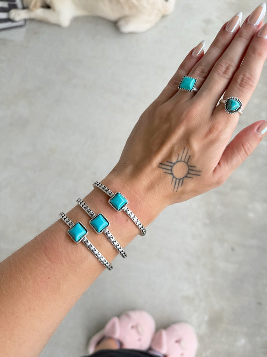 Turquoise Square Cuff