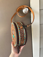 Load image into Gallery viewer, Tooled Leather 8 Ball Purse
