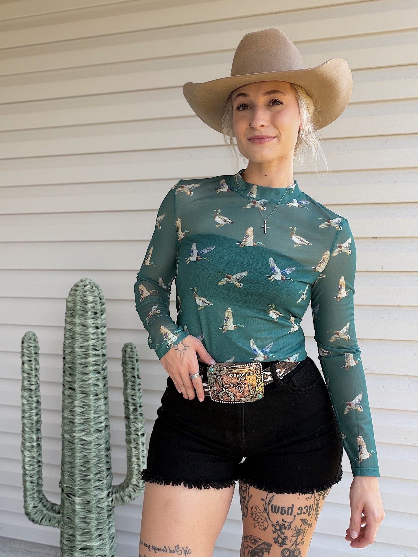 The Mallard Mesh Top