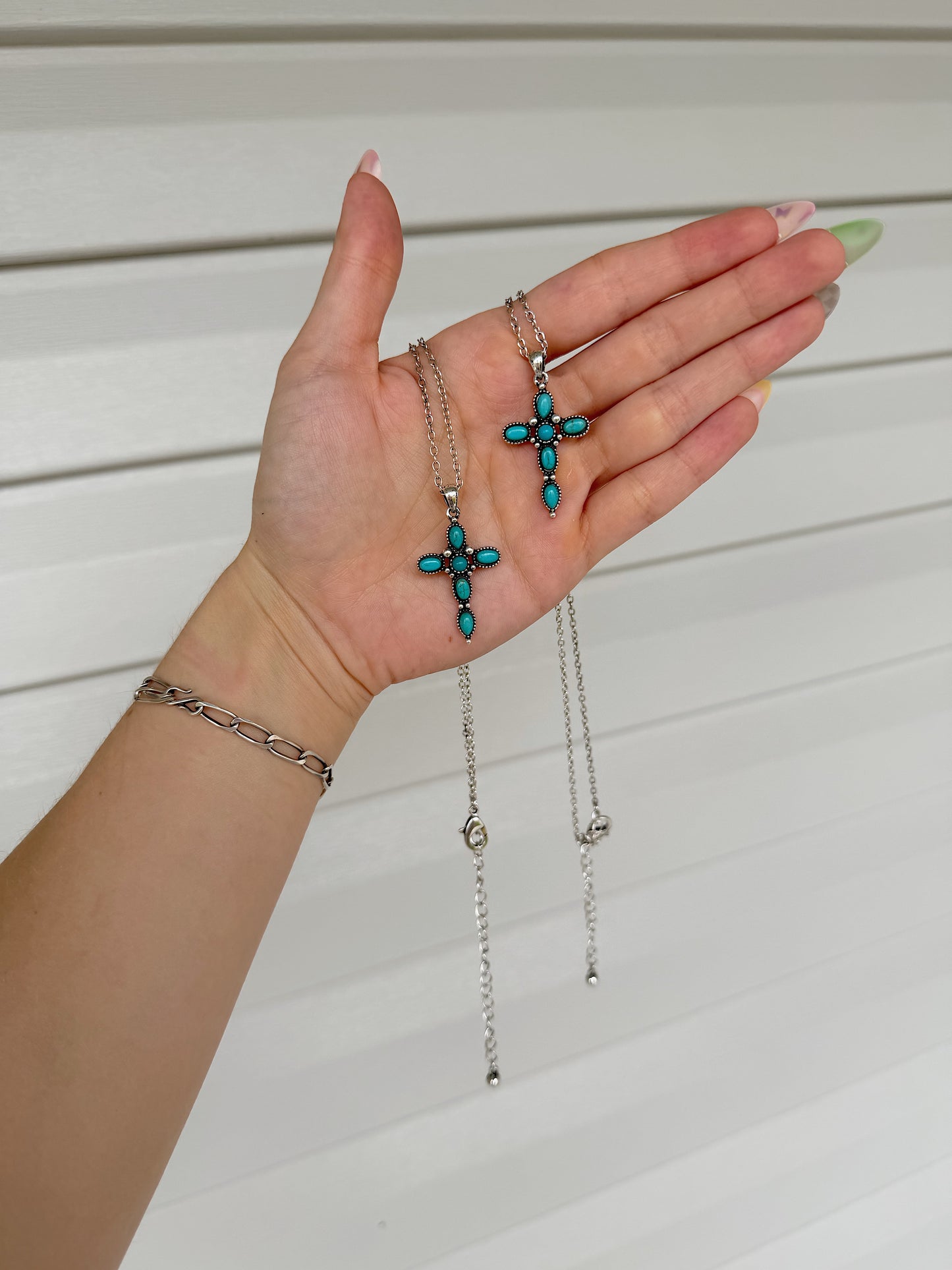 Turquoise Cross Necklace