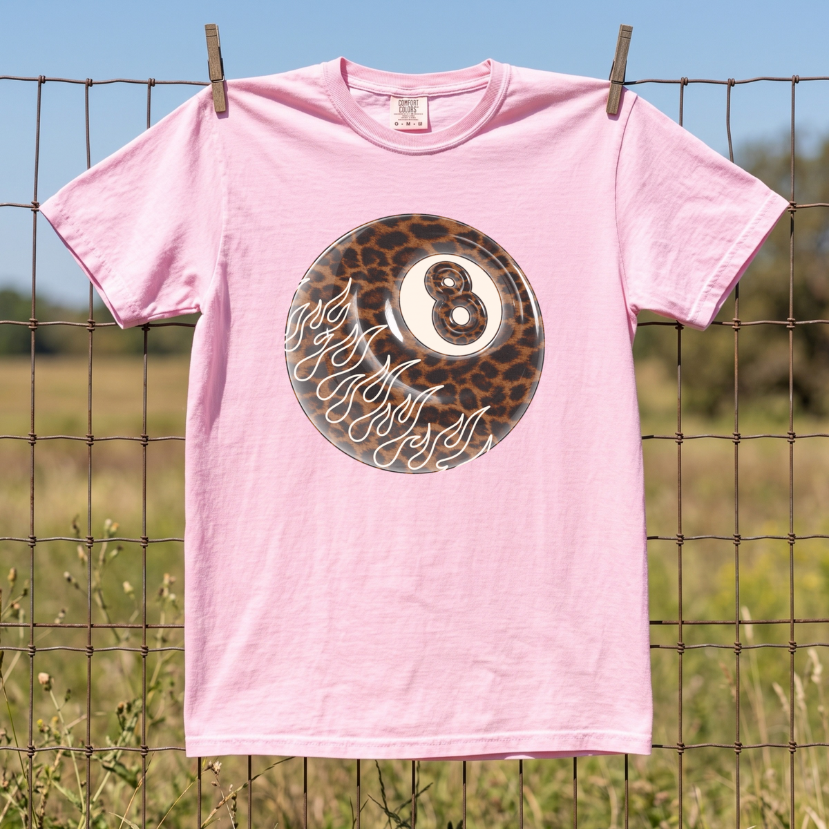Leopard 8 Ball COMFORT COLORS TEE