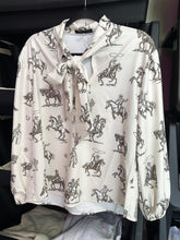 Load image into Gallery viewer, The Rowdy Rebel Tie Blouse
