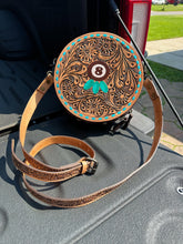 Load image into Gallery viewer, Tooled Leather 8 Ball Purse
