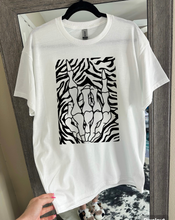 Load image into Gallery viewer, Zebra Skelly Hand TEE or CREWNECK
