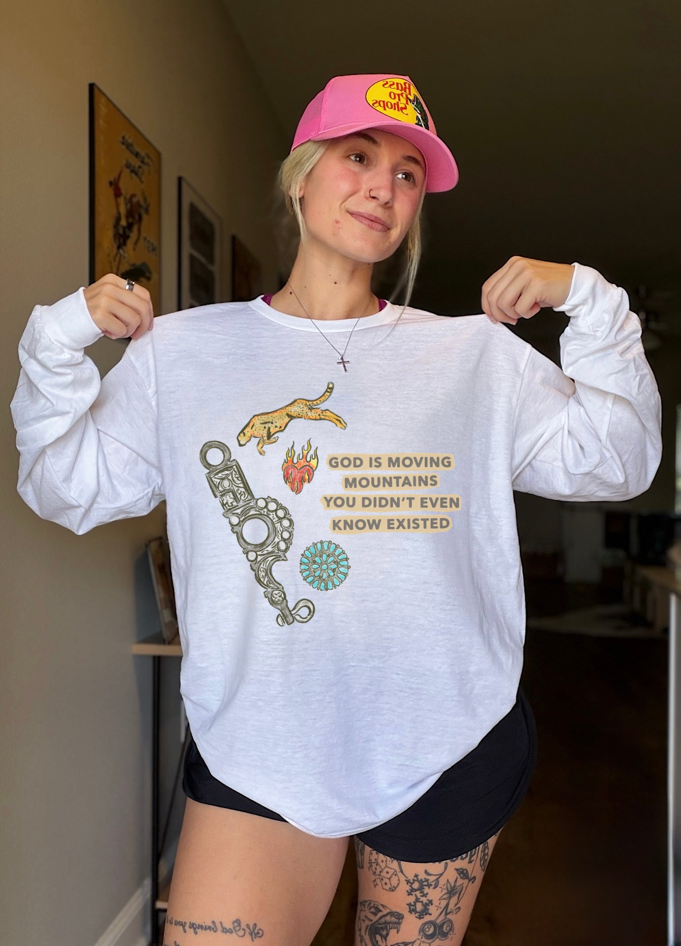 God Is Moving Mountains Long Sleeve Tee