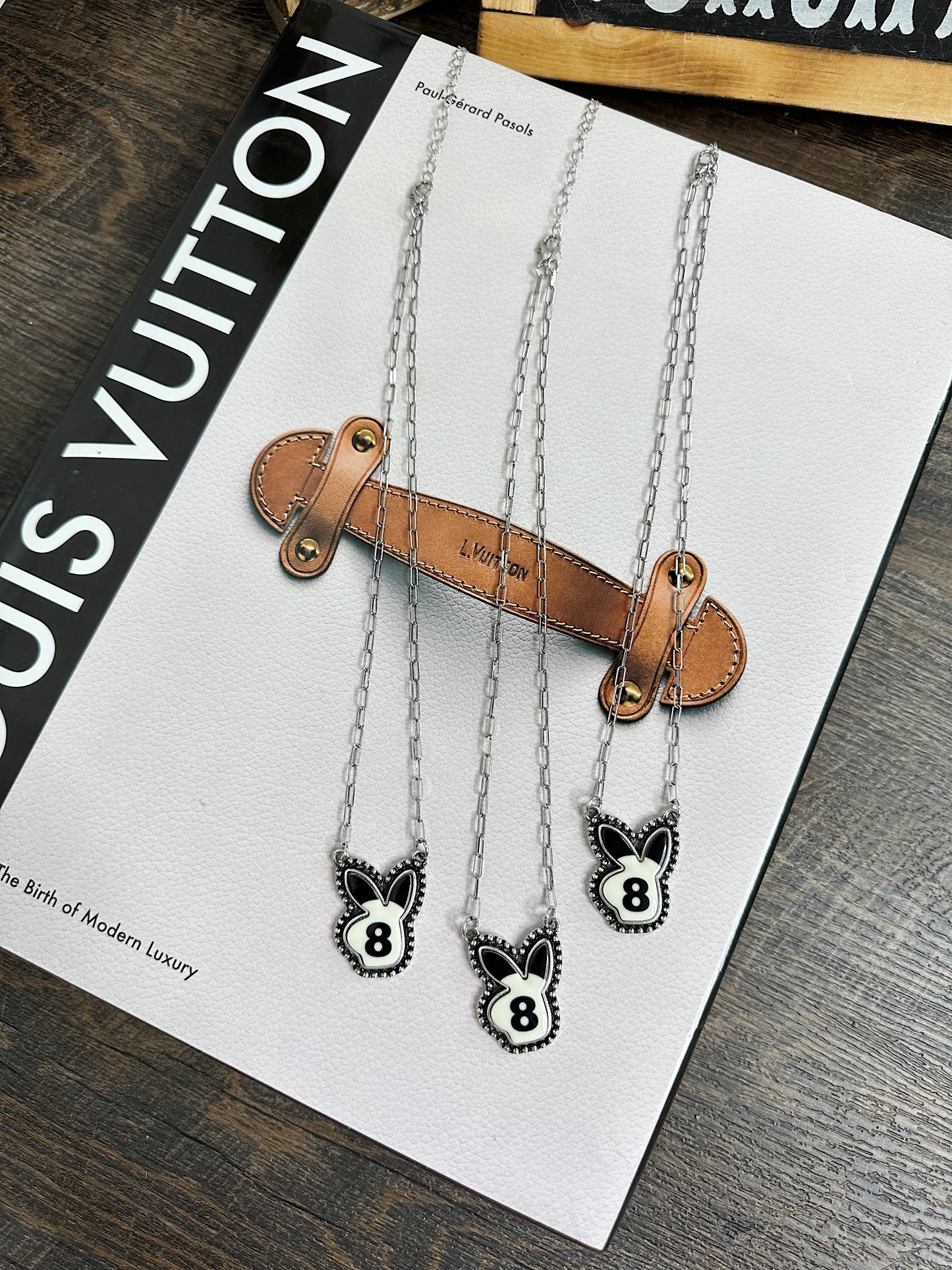 8 Ball Bunny Necklace