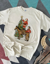 Load image into Gallery viewer, Vintage Christmas Cowboy Tee or Crewneck

