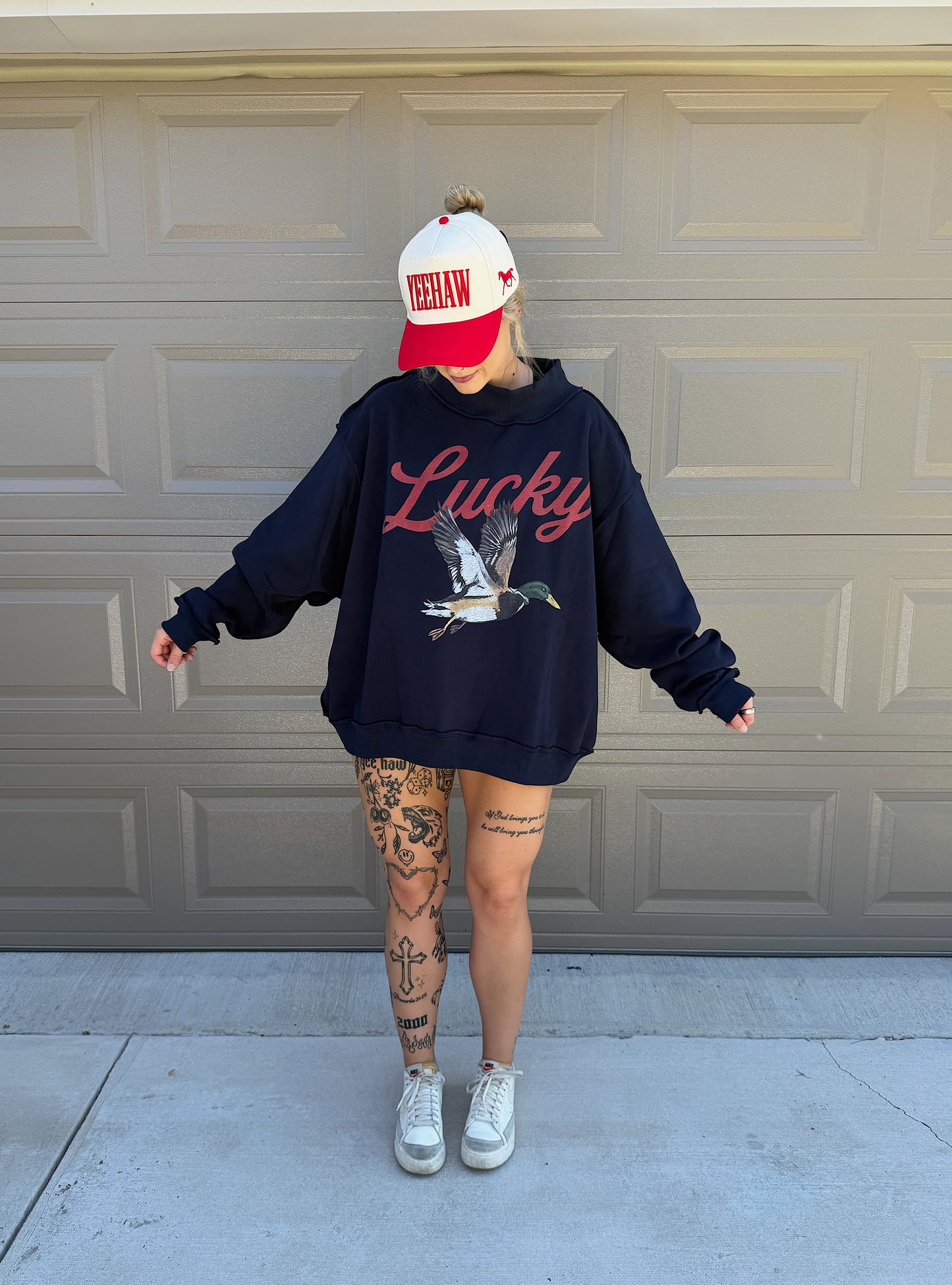 Lucky Mallard Reversible Mock Neck