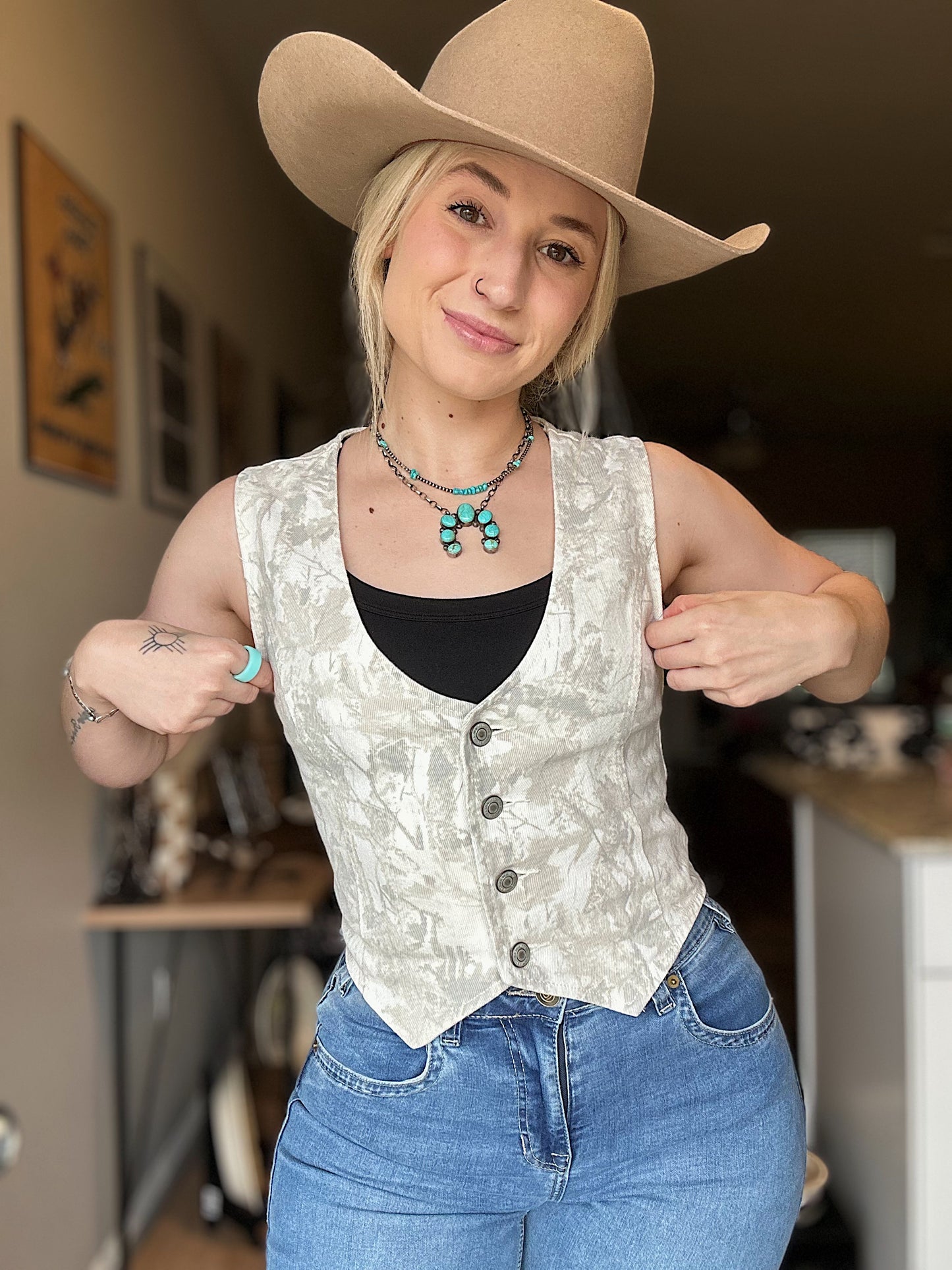 Camo Denim Vest