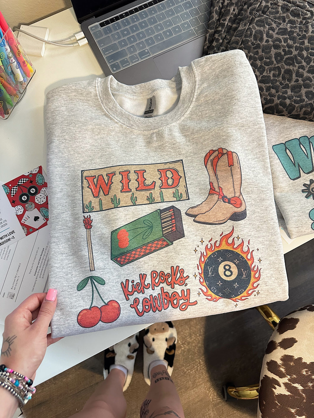 Wild Collage TEE or CREWNECK